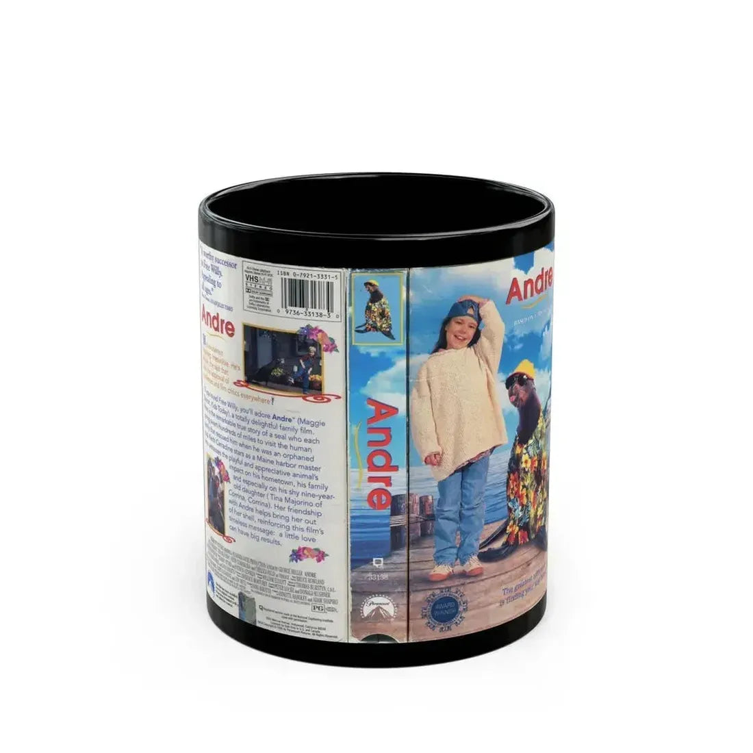 ANDRE (VHS COVER) - Black Coffee Mug 11oz - Go Mug Yourself