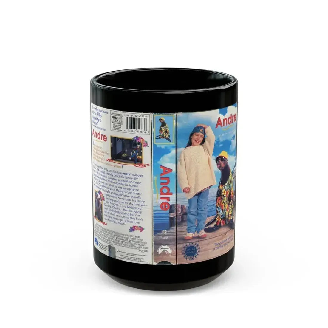 ANDRE (VHS COVER) - Black Coffee Mug 15oz - Go Mug Yourself