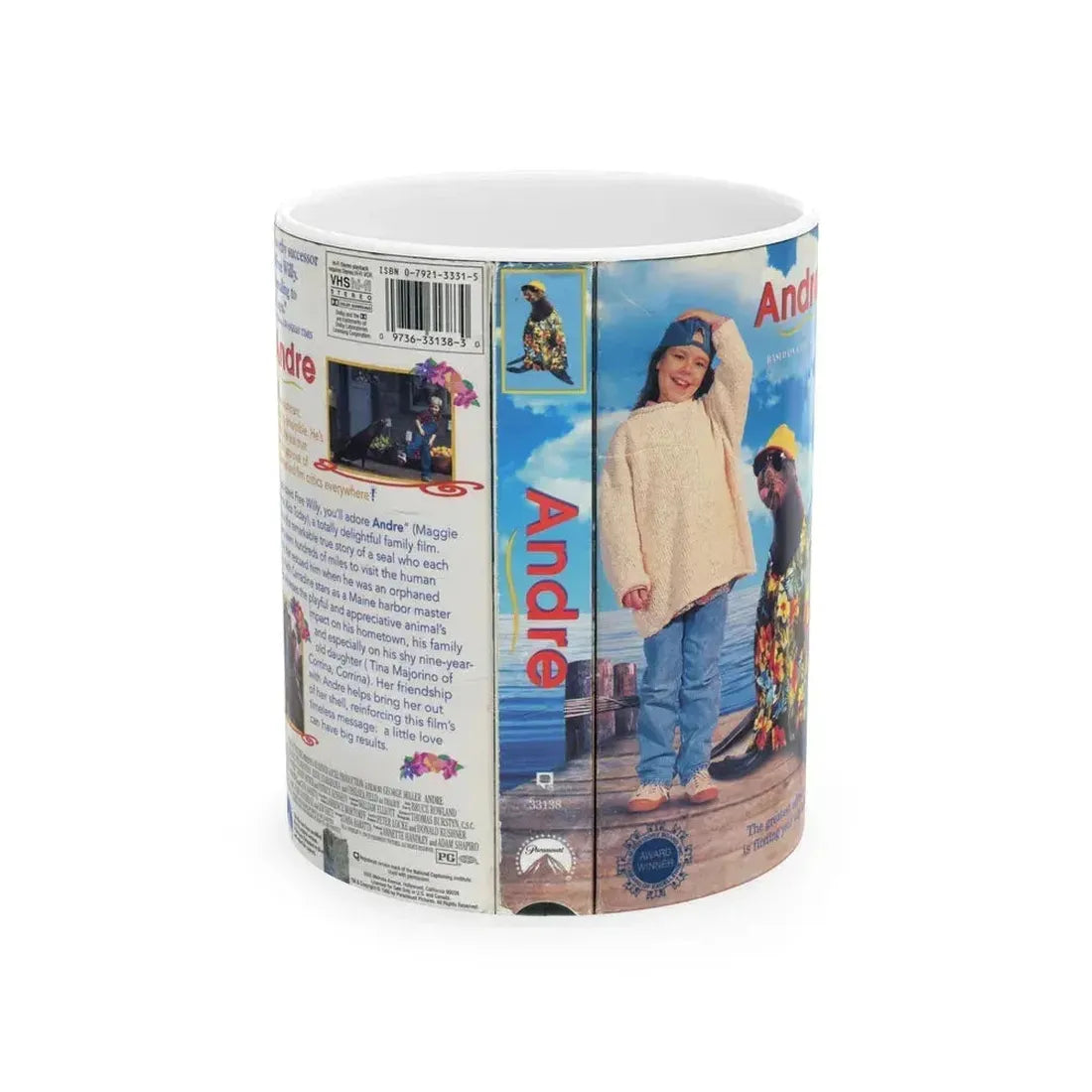 ANDRE (VHS COVER) - White Coffee Mug 11oz - Go Mug Yourself