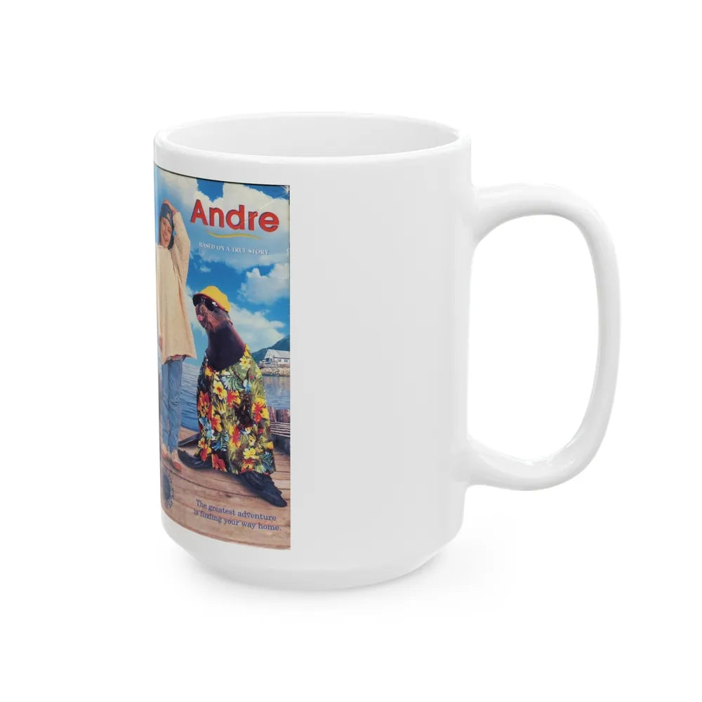 ANDRE (VHS COVER) - White Coffee Mug-Go Mug Yourself