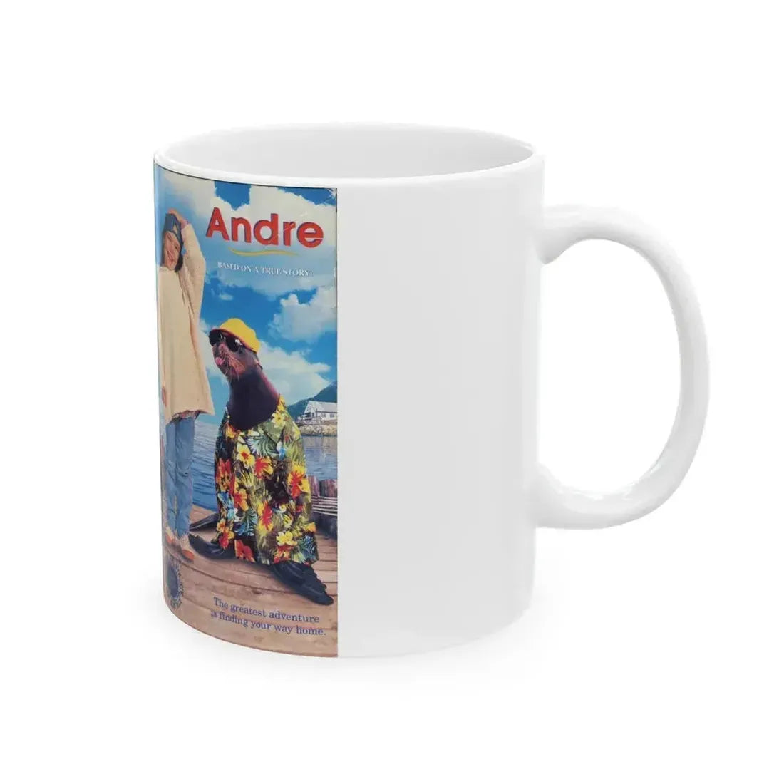 ANDRE (VHS COVER) - White Coffee Mug - Go Mug Yourself