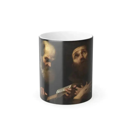 Andrea Sacchi (c1599-1661) Saints Anthony Abbot and Francis of Assisi - Oil on canvas - Color Changing Mug 11oz 11oz - Go Mug Yourself