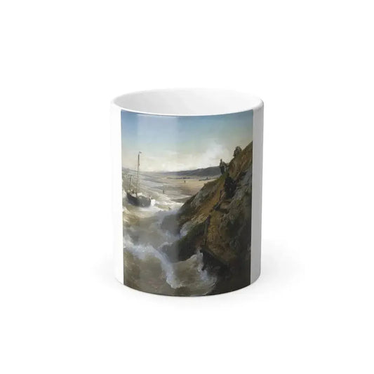 Andreas Achenbach (1815-1910) A Dutch Coastal Landscape - Oil on Canvas 1885 - Color Changing Mug 11oz 11oz - Go Mug Yourself
