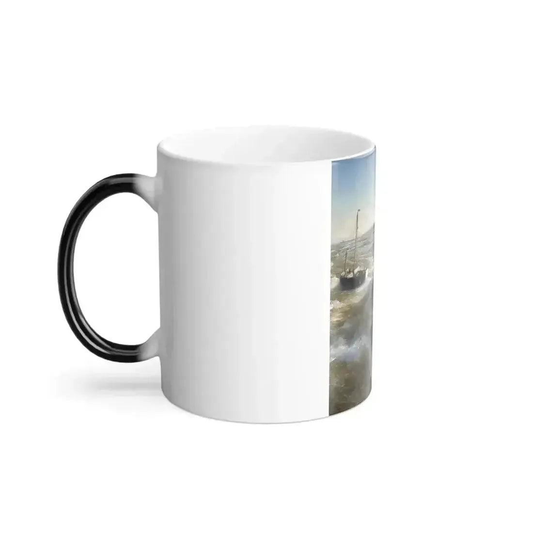Andreas Achenbach (1815-1910) A Dutch Coastal Landscape - Oil on Canvas 1885 - Color Changing Mug 11oz - Go Mug Yourself