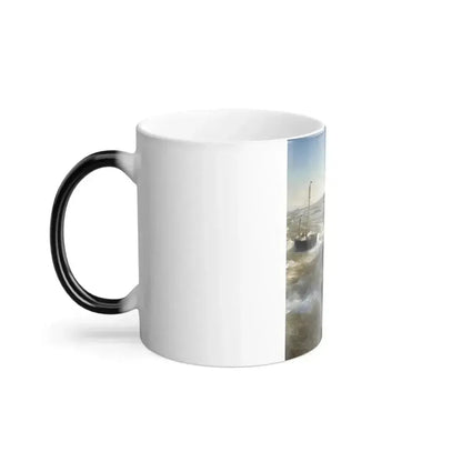 Andreas Achenbach (1815-1910) A Dutch Coastal Landscape - Oil on Canvas 1885 - Color Changing Mug 11oz - Go Mug Yourself