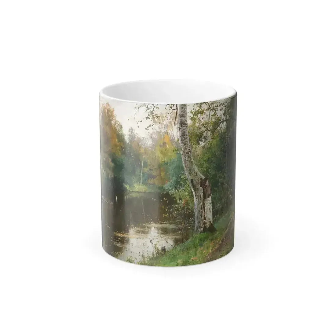Andrei Nikolaevich Schilder (1861-1919) Forest landscape with river - Color Changing Mug 11oz 11oz - Go Mug Yourself
