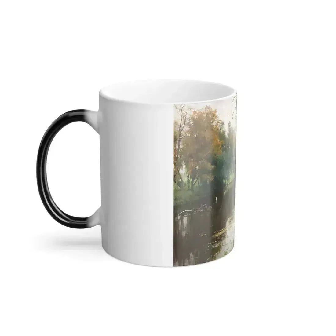 Andrei Nikolaevich Schilder (1861-1919) Forest landscape with river - Color Changing Mug 11oz - Go Mug Yourself
