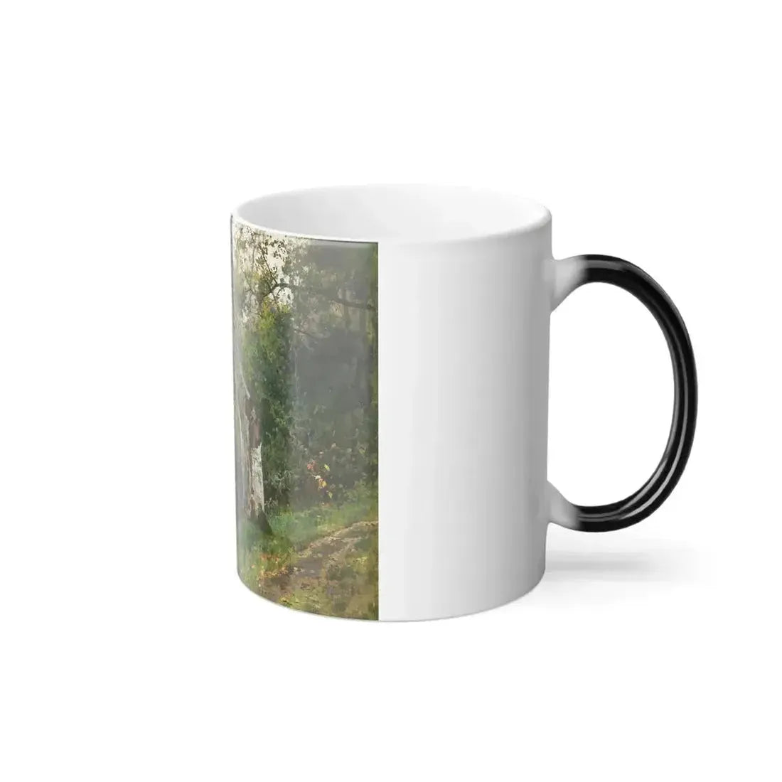 Andrei Nikolaevich Schilder (1861-1919) Forest landscape with river - Color Changing Mug 11oz - Go Mug Yourself