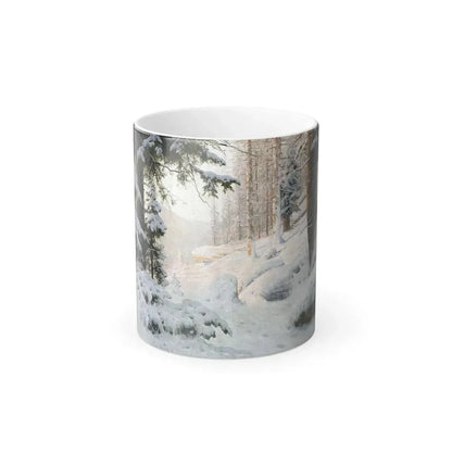 Andrei Nikolaevich Schilder (1861-1919) Forest Valley in snow - 1904 - Color Changing Mug 11oz Default Title 11oz - Go Mug Yourself