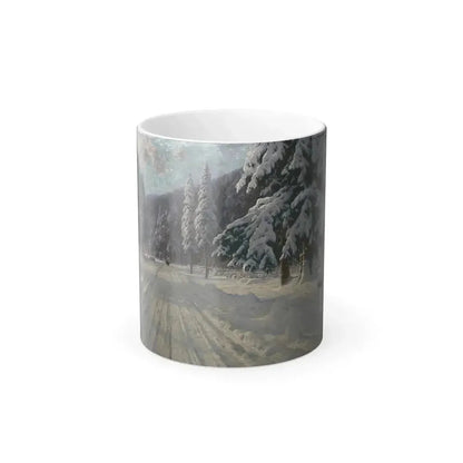 Andrei Nikolaevich Schilder (1861-1919) Winter Road - 1904 - Color Changing Mug 11oz 11oz - Go Mug Yourself