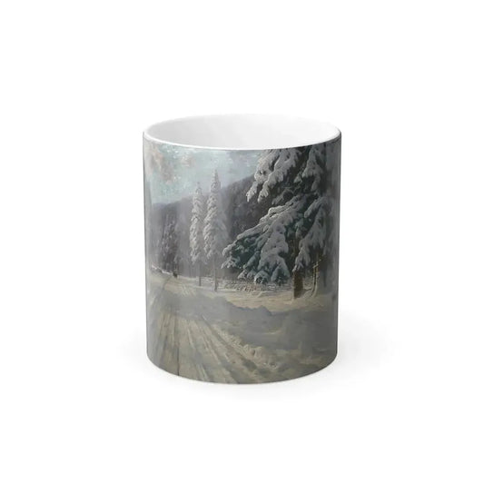 Andrei Nikolaevich Schilder (1861-1919) Winter Road - 1904 - Color Changing Mug 11oz 11oz - Go Mug Yourself