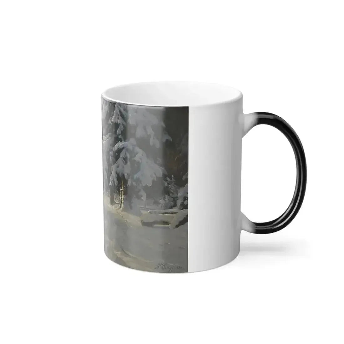 Andrei Nikolaevich Schilder (1861-1919) Winter Road - 1904 - Color Changing Mug 11oz - Go Mug Yourself