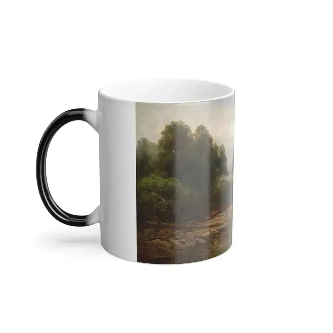 Andrew Melrose (1836-1901) Morning on the French Broad NC, (Old Blockhouse)  - Oil On Canvas c1880jpg - Color Changing Mug 11oz - Go Mug Yourself