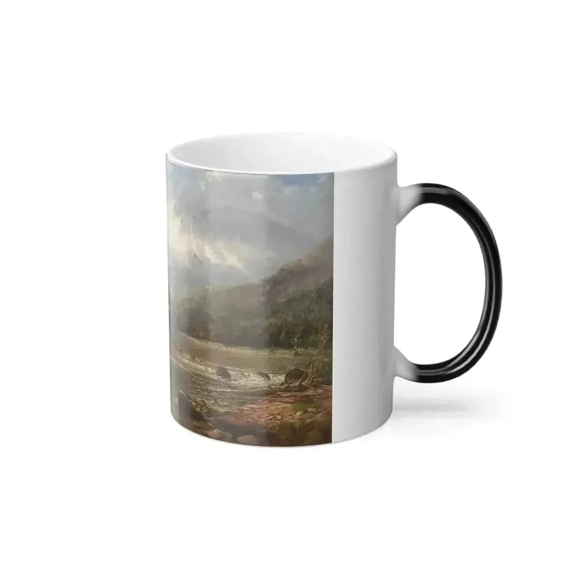 Andrew Melrose (1836-1901) Morning on the French Broad NC, (Old Blockhouse)  - Oil On Canvas c1880jpg - Color Changing Mug 11oz - Go Mug Yourself