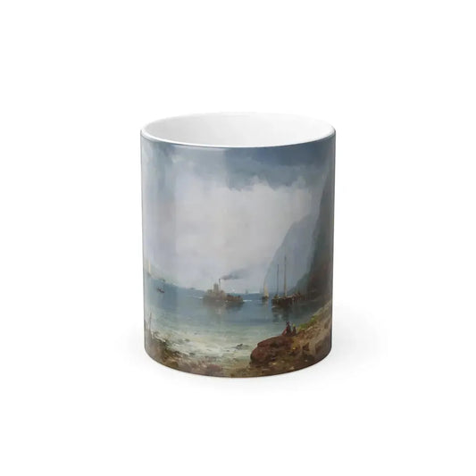 Andrew Melrose (1836-1901) Palisades of the Hudson - Oil On Canvas - Color Changing Mug 11oz Default Title 11oz - Go Mug Yourself
