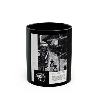 Andrews' Suicide Raid (1), Male magazine, September 1956 - Black Coffee Mug 11oz - Go Mug Yourself