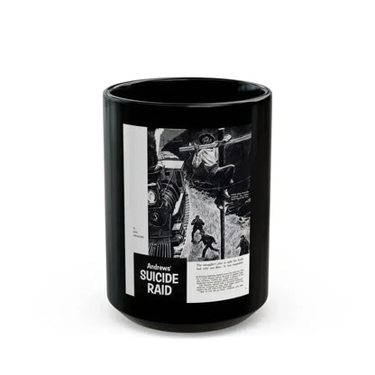 Andrews' Suicide Raid (1), Male magazine, September 1956 - Black Coffee Mug 15oz - Go Mug Yourself