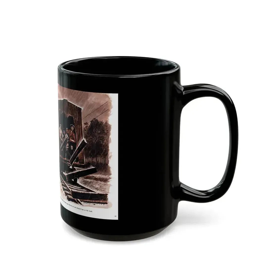 Andrews' Suicide Raid (2), Male magazine, September 1956 - Black Coffee Mug - Go Mug Yourself