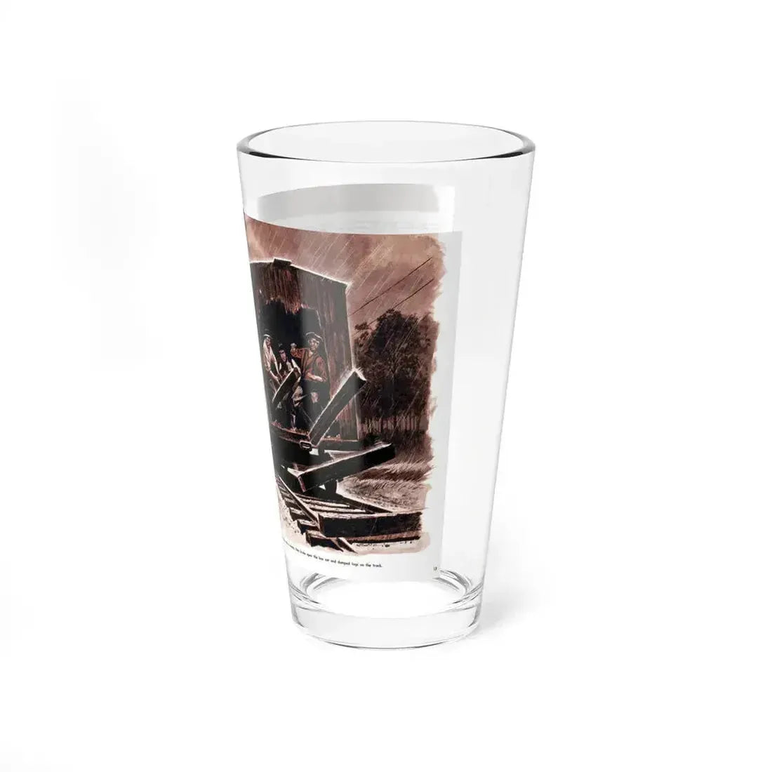 Andrews' Suicide Raid (2), Male magazine, September 1956 (Magazine Illustration) Pint Glass 16oz - Go Mug Yourself