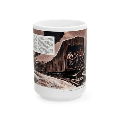 Andrews' Suicide Raid (2), Male magazine, September 1956 - White Coffee Mug 15oz - Go Mug Yourself