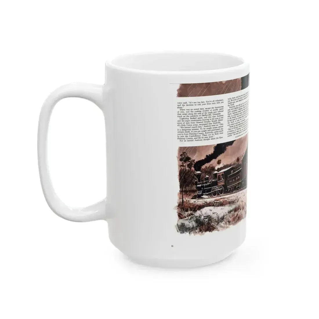Andrews' Suicide Raid (2), Male magazine, September 1956 - White Coffee Mug - Go Mug Yourself