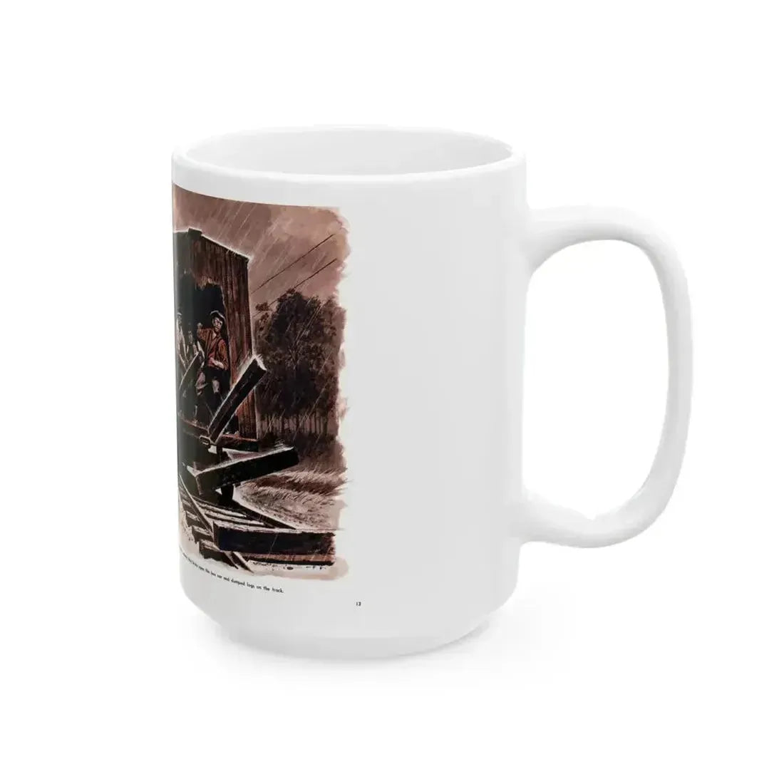 Andrews' Suicide Raid (2), Male magazine, September 1956 - White Coffee Mug - Go Mug Yourself