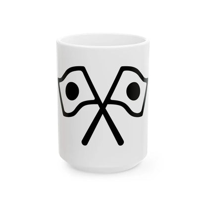Android Emoji 1f38c (Japan) White Coffee Mug 15oz - Go Mug Yourself