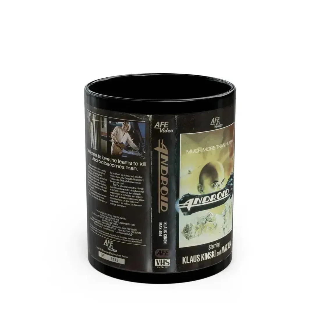 ANDROID (VHS COVER) - Black Coffee Mug 11oz - Go Mug Yourself