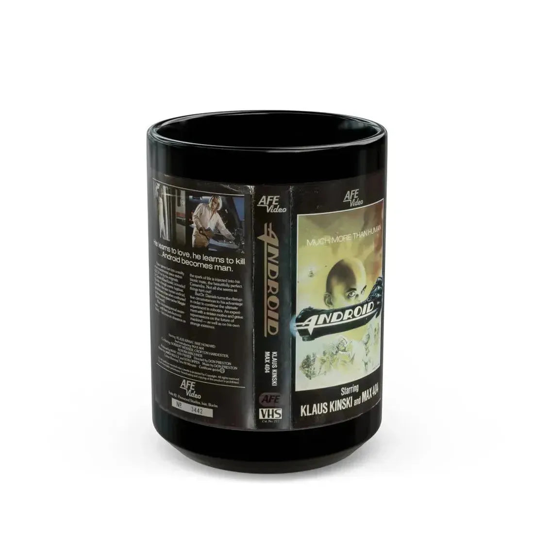 ANDROID (VHS COVER) - Black Coffee Mug 15oz - Go Mug Yourself