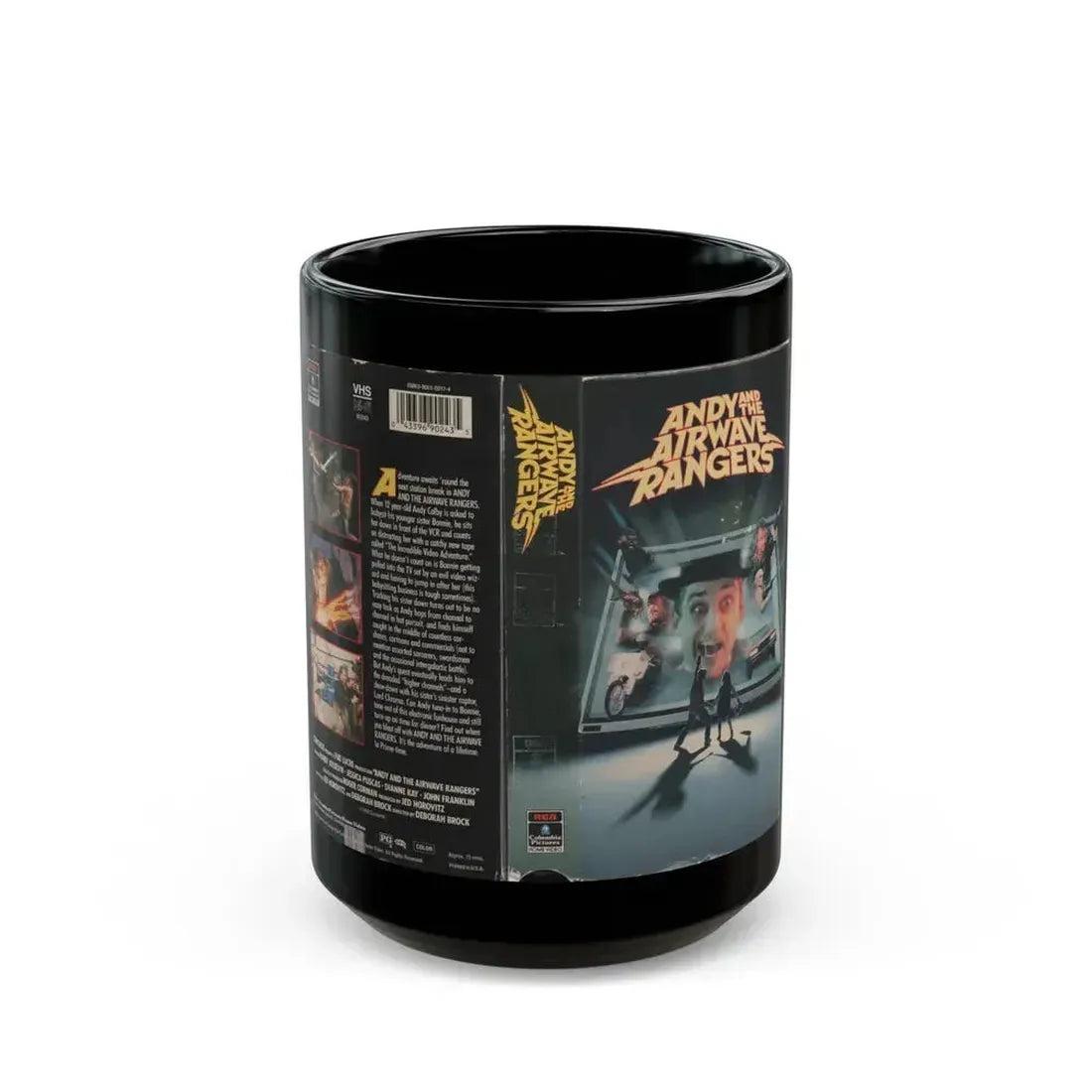 ANDY AND THE AIRWAVE RANGERS (VHS COVER) - Black Coffee Mug 15oz - Go Mug Yourself