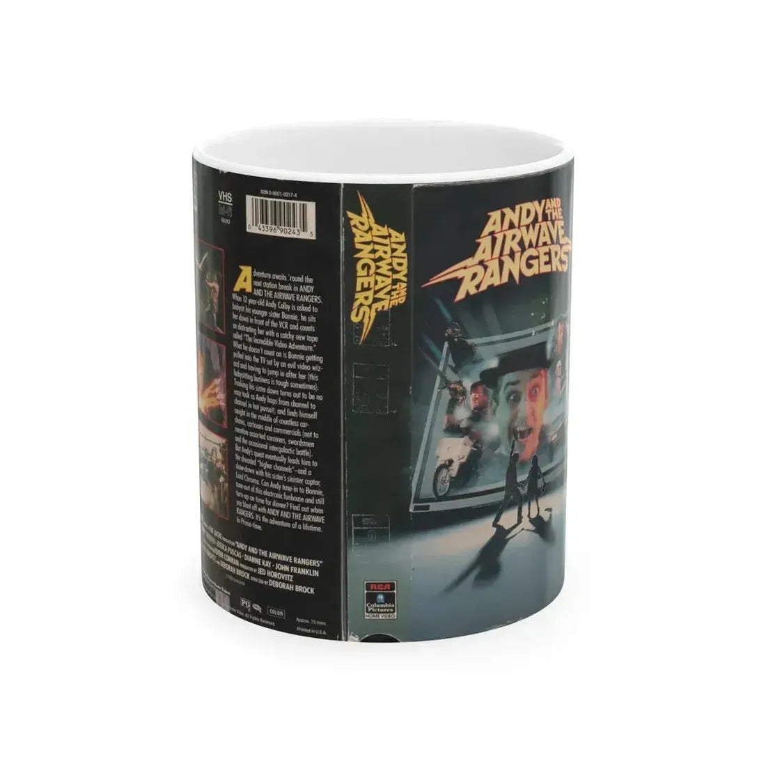 ANDY AND THE AIRWAVE RANGERS (VHS COVER) - White Coffee Mug 11oz - Go Mug Yourself