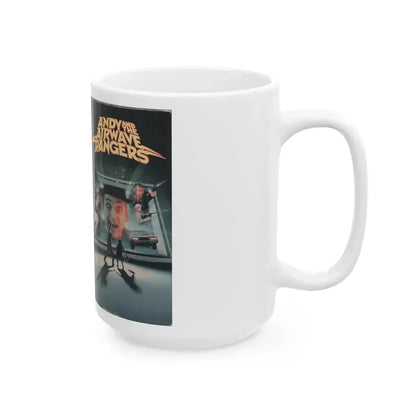 ANDY AND THE AIRWAVE RANGERS (VHS COVER) - White Coffee Mug - Go Mug Yourself