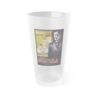 ANDY WARHOL'S DRACULA (FRENCH) 1974 Movie Poster - Frosted Pint Glass 16oz Default Title - Go Mug Yourself