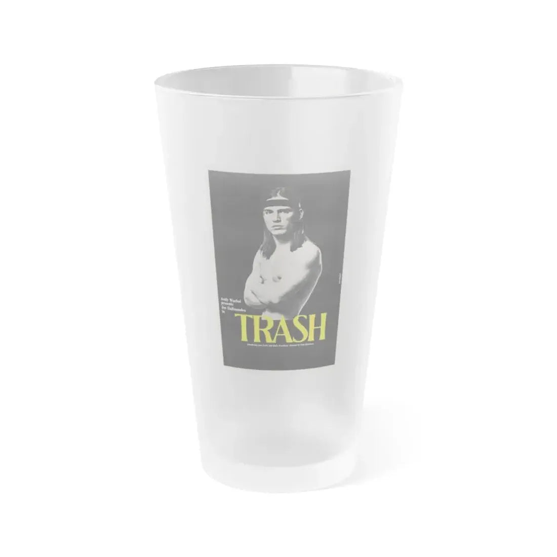 ANDY WARHOL'S TRASH 1970 Movie Poster - Frosted Pint Glass 16oz Default Title - Go Mug Yourself