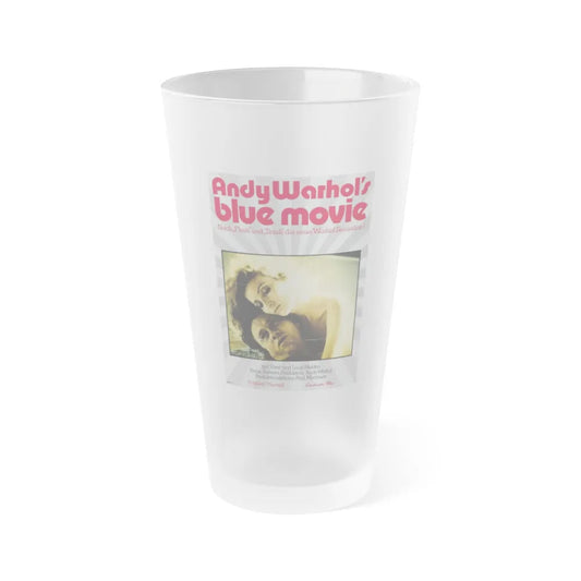 ANDY WARHOL'S BLUE MOVIE 1969 Movie Poster - Frosted Pint Glass 16oz-16oz-Frosted-Go Mug Yourself