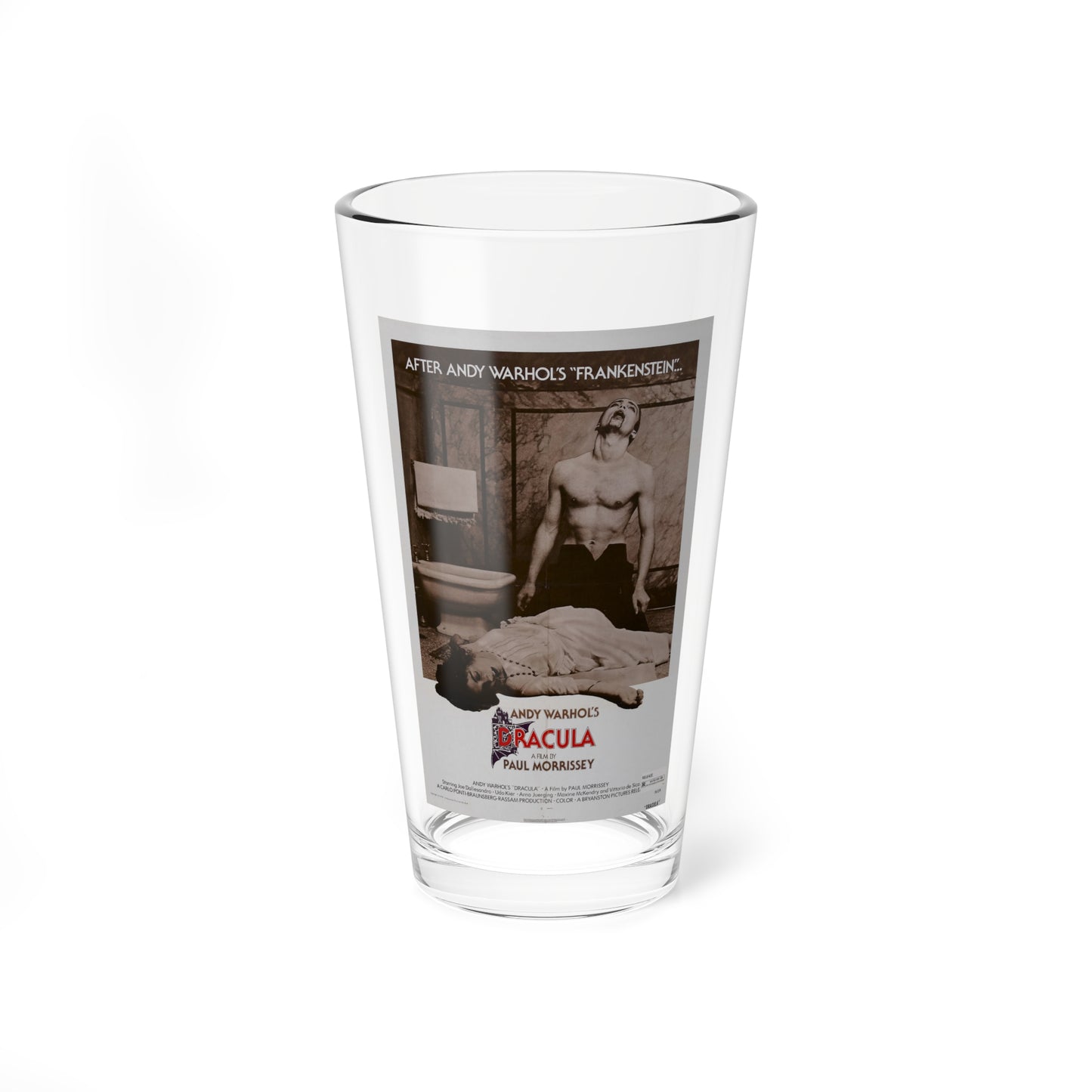 ANDY WARHOL'S DRACULA (2) 1974 Movie Poster - Pint Glass 16oz-16oz-Go Mug Yourself