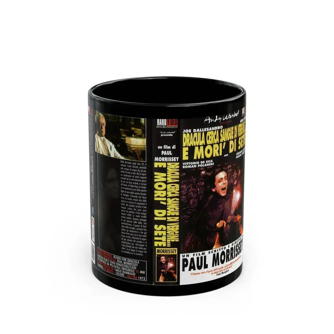 ANDY WARHOLS DRACULA (VHS COVER) - Black Coffee Mug 11oz - Go Mug Yourself
