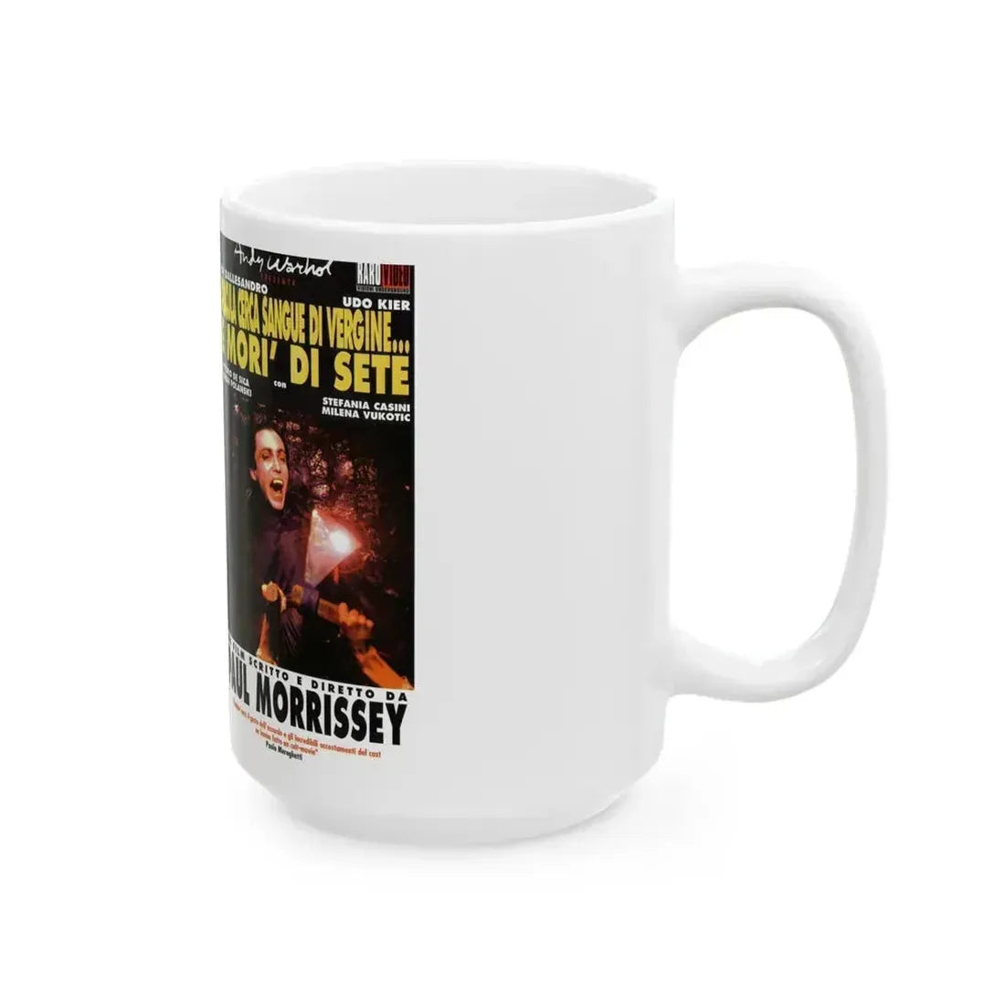 ANDY WARHOLS DRACULA (VHS COVER) - White Coffee Mug - Go Mug Yourself