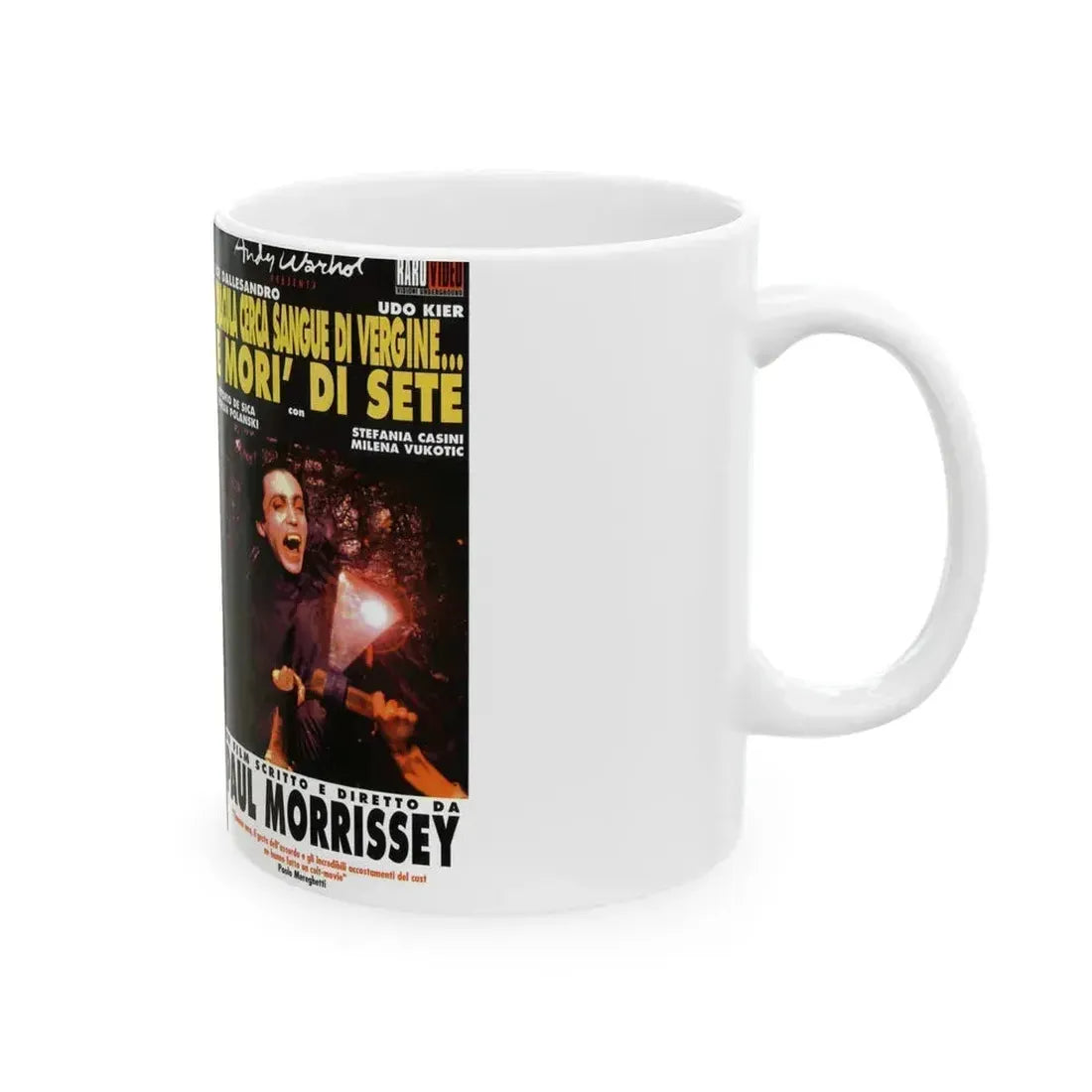 ANDY WARHOLS DRACULA (VHS COVER) - White Coffee Mug - Go Mug Yourself