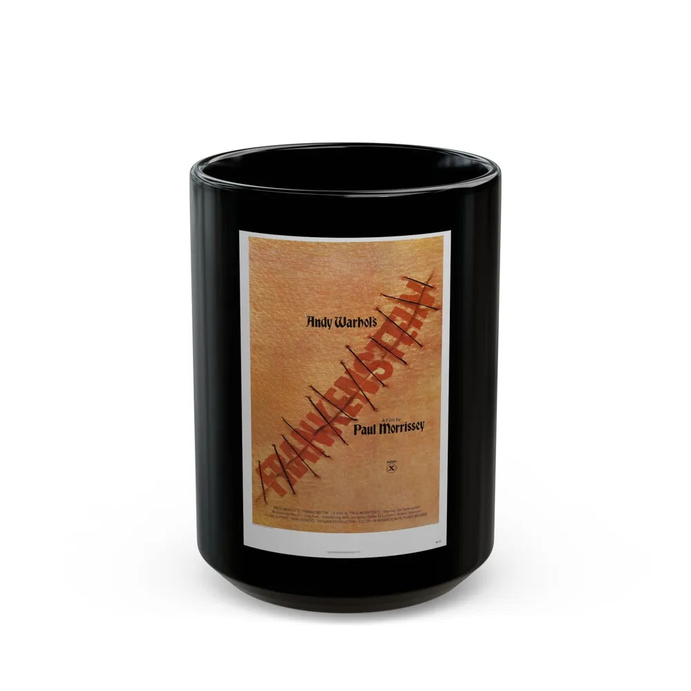 ANDY WARHOL'S FRANKENSTEIN 1973 Movie Poster - Black Coffee Mug-15oz-Go Mug Yourself