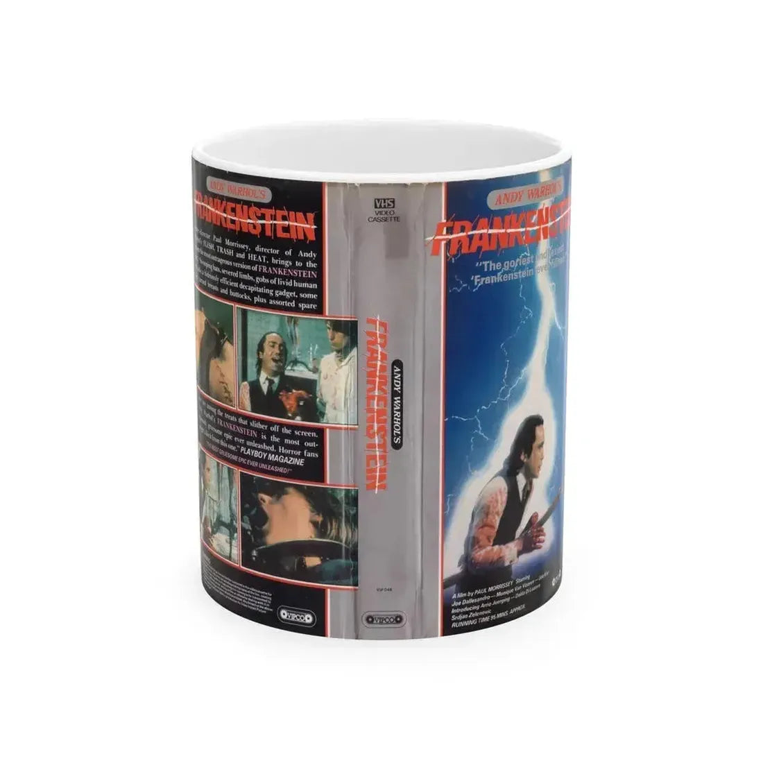 ANDY WARHOLS FRANKENSTEIN VIPCO (VHS COVER) - White Coffee Mug 11oz - Go Mug Yourself