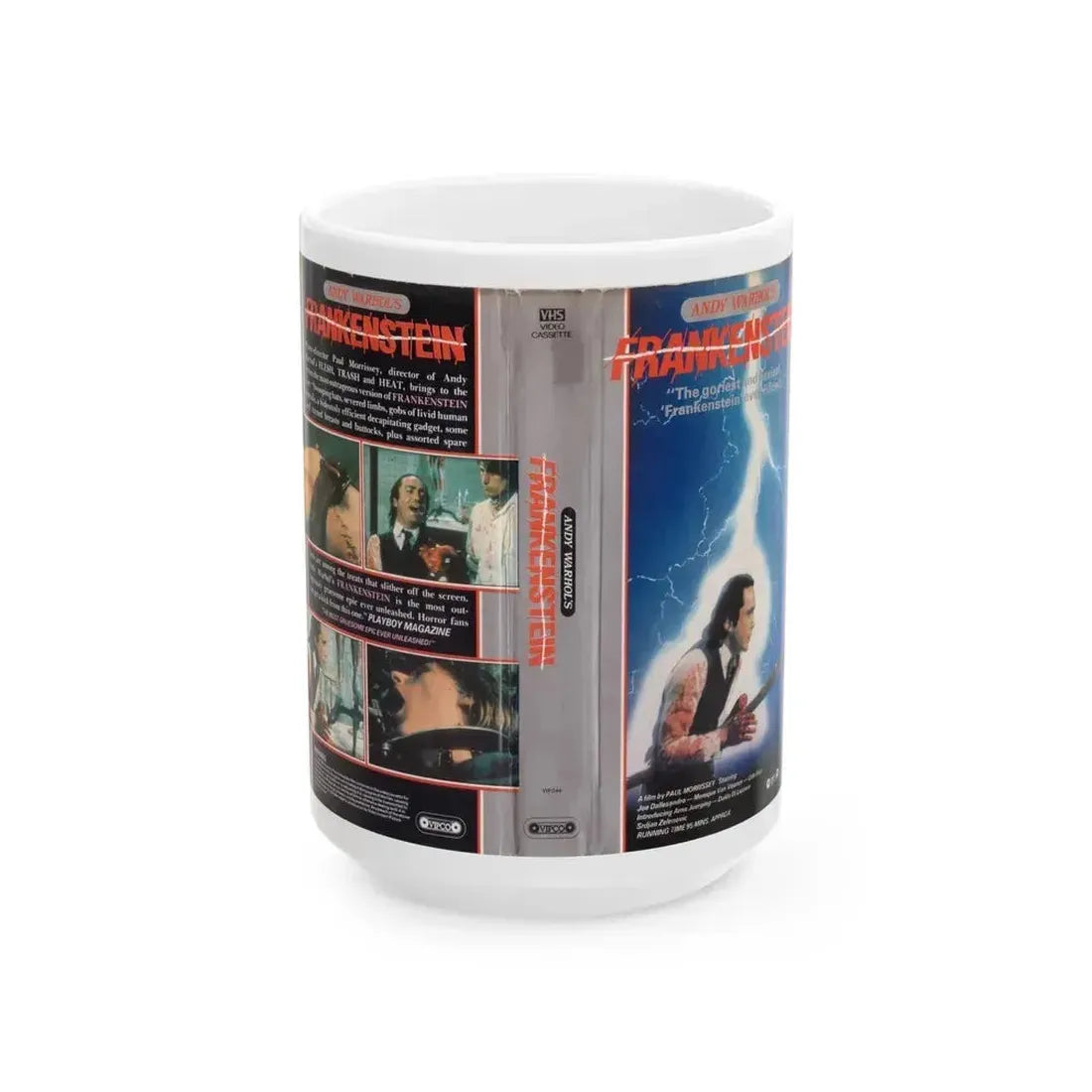 ANDY WARHOLS FRANKENSTEIN VIPCO (VHS COVER) - White Coffee Mug 15oz - Go Mug Yourself