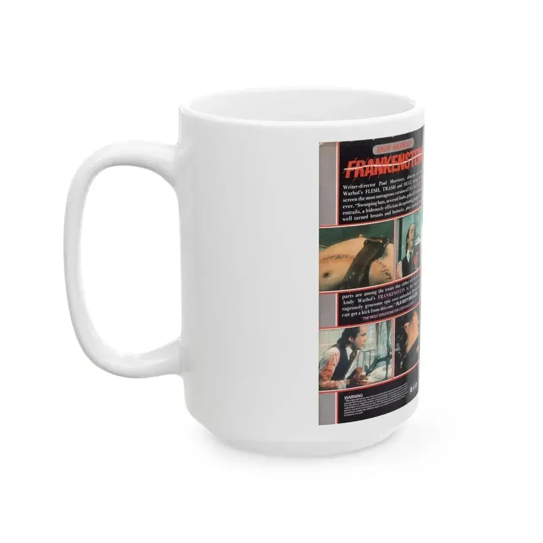 ANDY WARHOLS FRANKENSTEIN VIPCO (VHS COVER) - White Coffee Mug - Go Mug Yourself