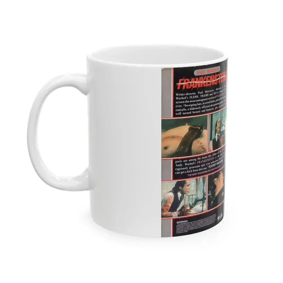 ANDY WARHOLS FRANKENSTEIN VIPCO (VHS COVER) - White Coffee Mug - Go Mug Yourself