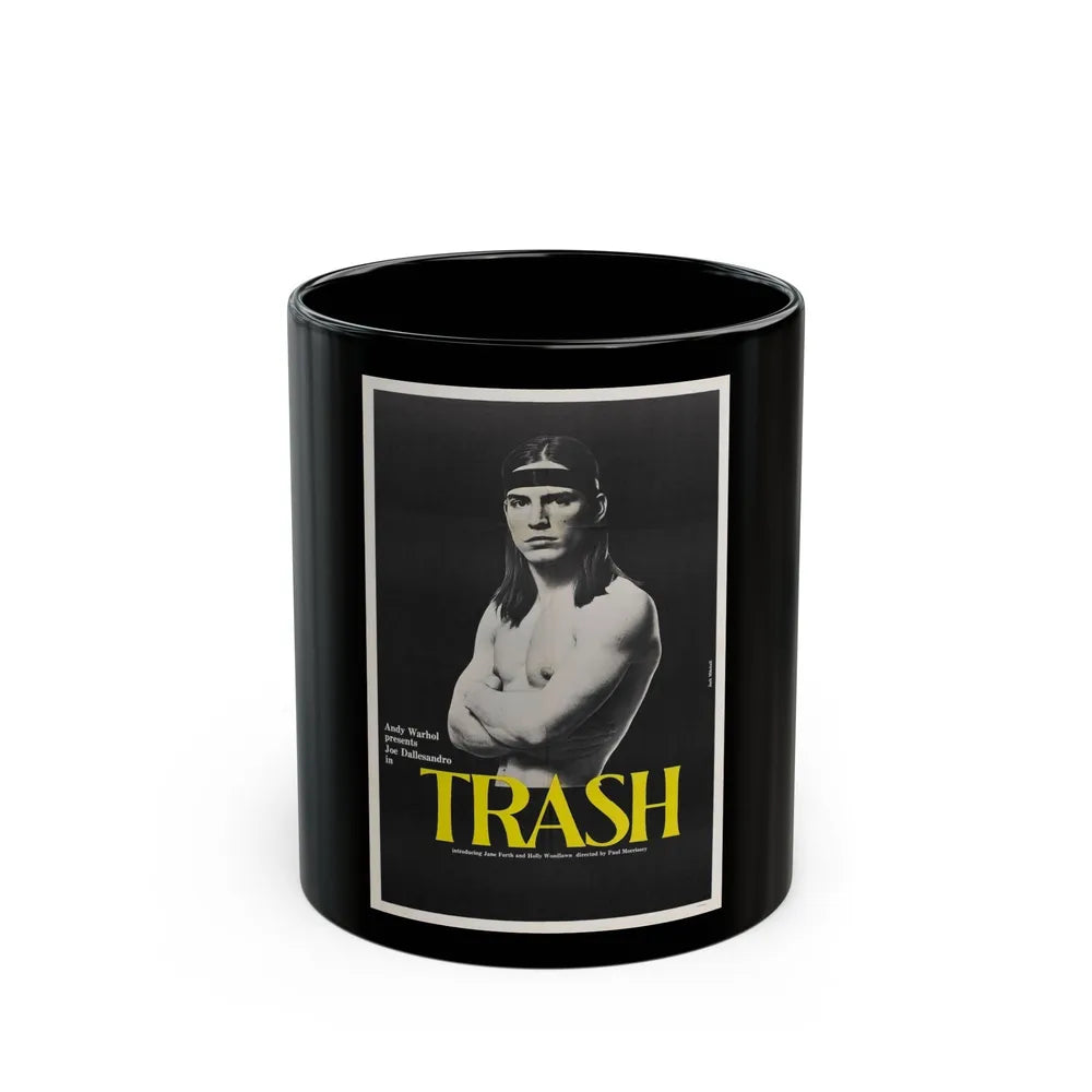 ANDY WARHOL'S TRASH 1970 Movie Poster - Black Coffee Mug-11oz-Go Mug Yourself