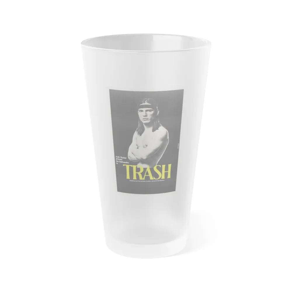 ANDY WARHOL'S TRASH 1970 Movie Poster - Frosted Pint Glass 16oz-Go Mug Yourself