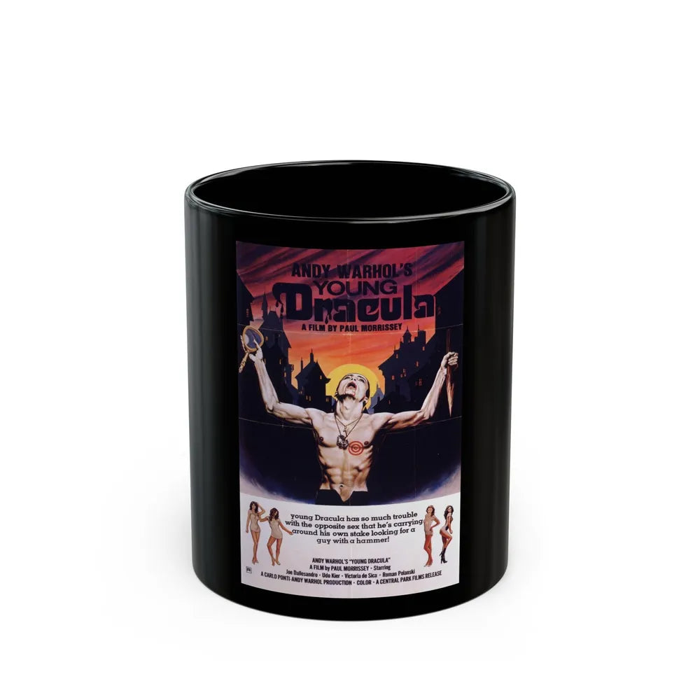 ANDY WARHOL'S YOUNG DRACULA (ANDY WARHOL'S DRACULA)(2) 1974 Movie Poster - Black Coffee Mug-11oz-Go Mug Yourself