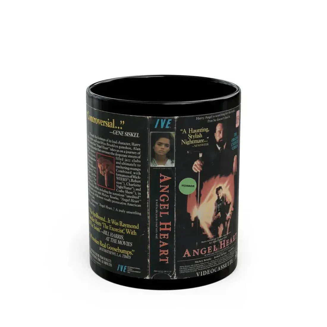 ANGEL HEART (VHS COVER) - Black Coffee Mug 11oz - Go Mug Yourself