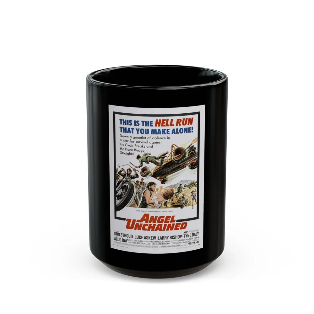 ANGEL UNCHAINED 1970 Movie Poster - Black Coffee Mug-15oz-Go Mug Yourself