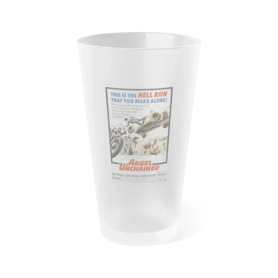 ANGEL UNCHAINED 1970 Movie Poster - Frosted Pint Glass 16oz Default Title - Go Mug Yourself